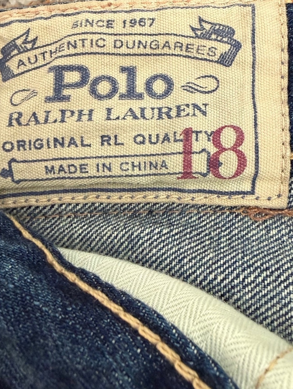 Polo Ralph Lauren Patchwork Jeans Distressed Blue Denim Skinny 28 - Picture 4 of 7